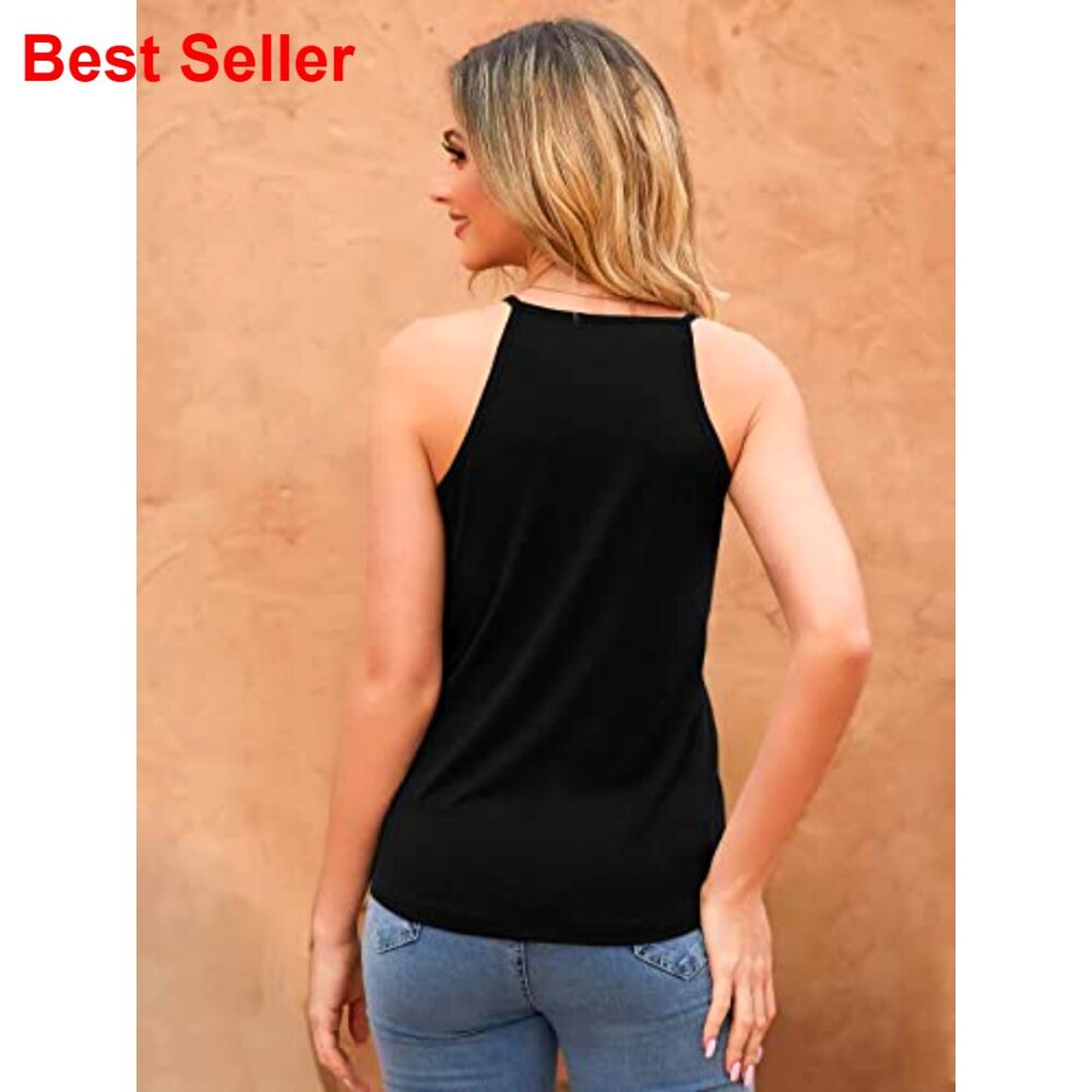 3 Pack Modal Camisoles Loose Fit High Neck Tank Tops Women - Picture 4 of 7